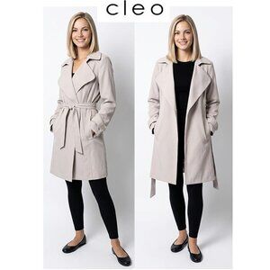 CLEO - Classic beige midi length trench coat